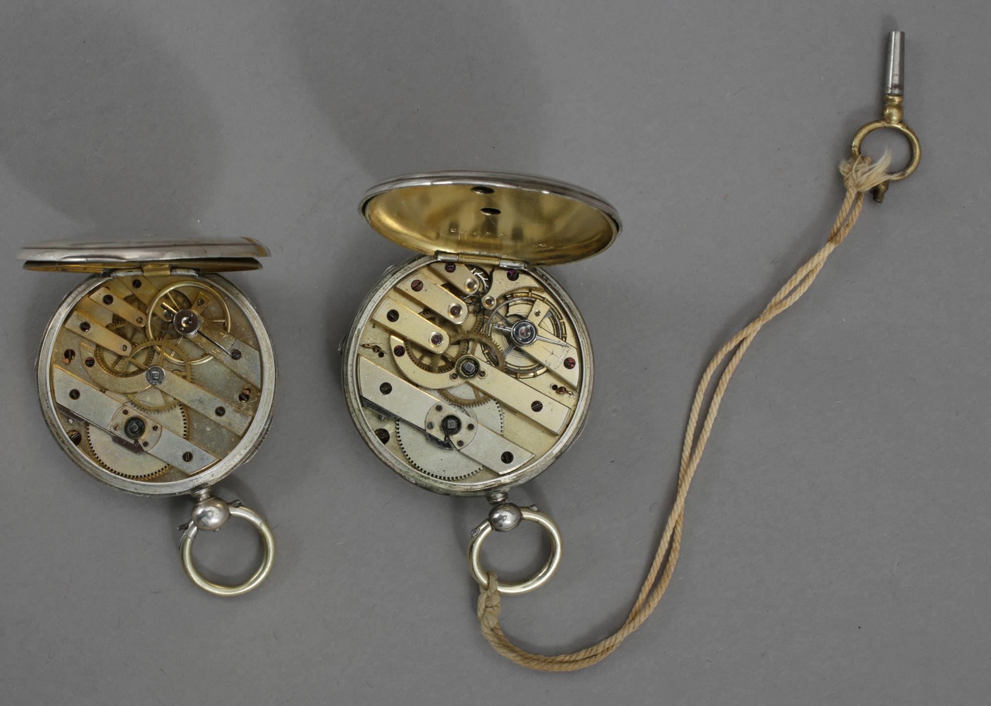 FICKUR, silver, 9 st, bland annat Wallerius Norrköping, mestadels omkring 1900.