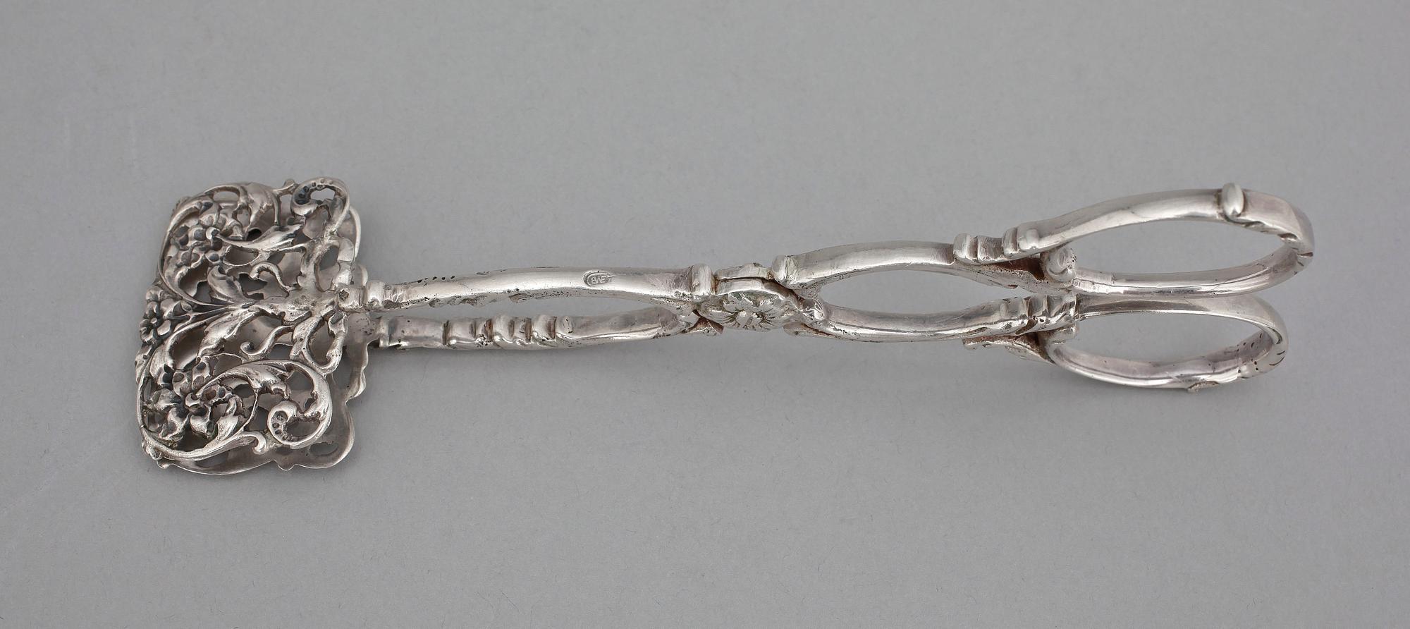 MOCCASERVISDELAR, 10 delar, silver, bla Ceson, Göteborg, 1964. Tot vikt 379 g.