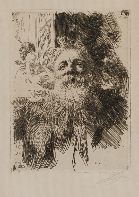 Anders Zorn, "Auguste Rodin".