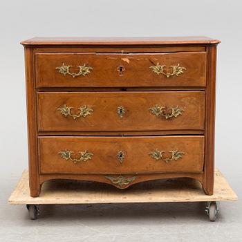 A mid 18th century chest of drawers.