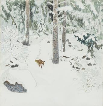 Harald Wiberg, watercolour, signed and dated 1960.