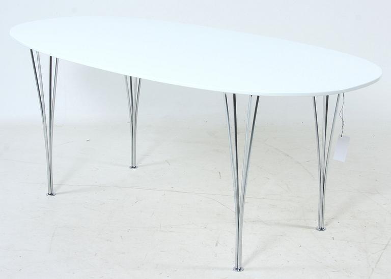 BORD, "Superellips", Bruno Mathsson o Piet Hein, Mathsson International AB, Värnamo, etikettmärkt.