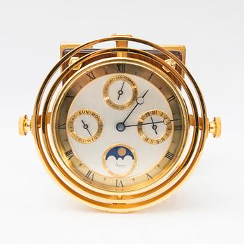 Asprey, calendar clock, late 20th century.