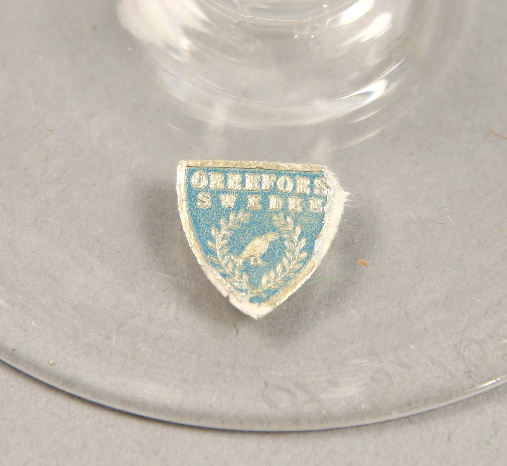 GLASSERVISDELAR, 70 st. "Molnet", Simon Gate, Orrefors.