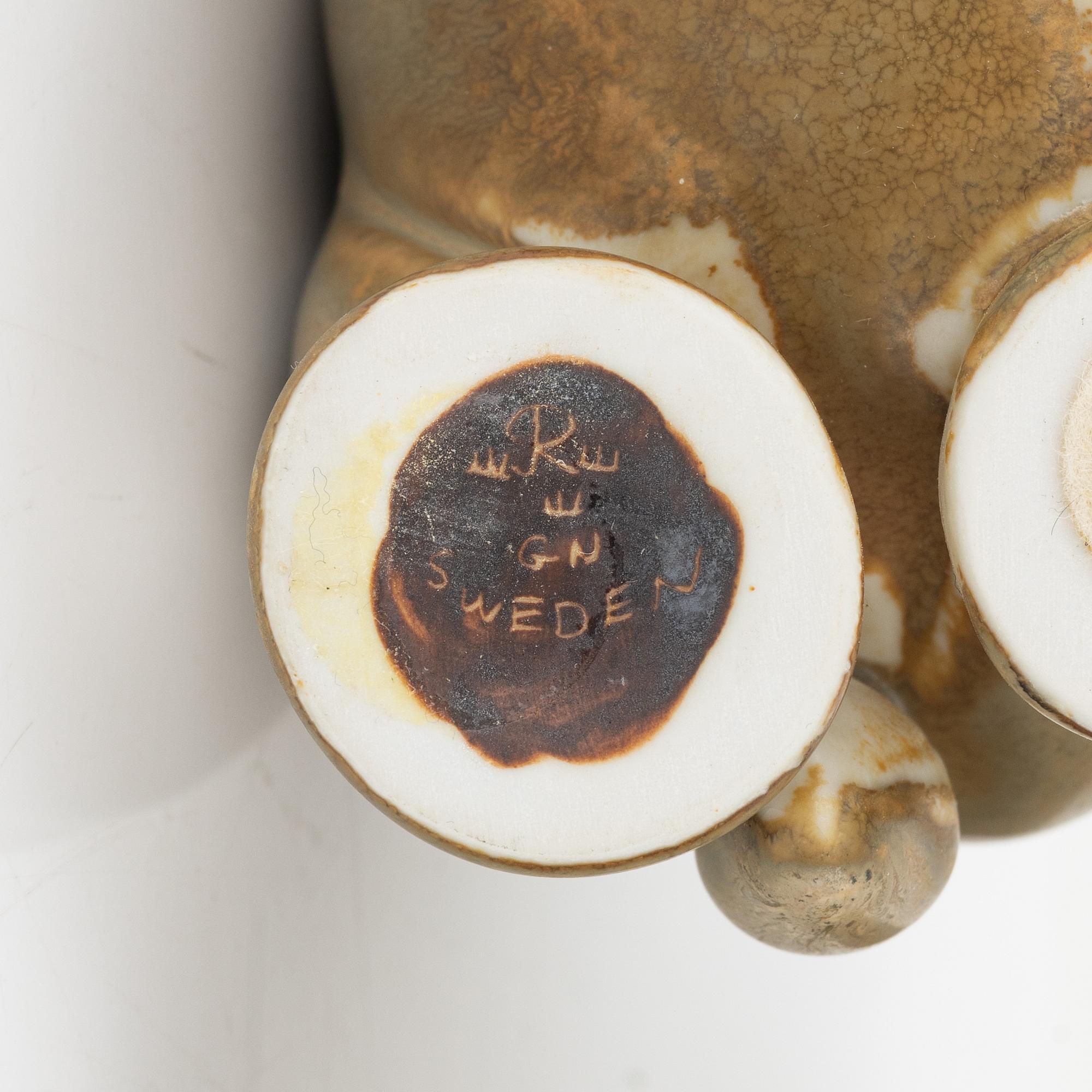 Gunnar Nylund, a group of three stoneware figurines, Rörstrand.