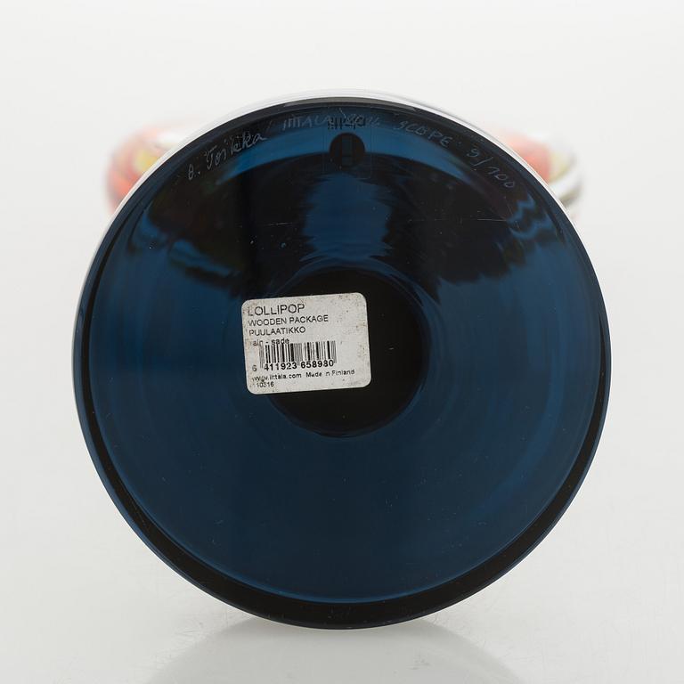 Oiva Toikka, skulptur, "Lollipop", signerad Oiva Toikka Iittala 2016 Scope 2016 9/100.