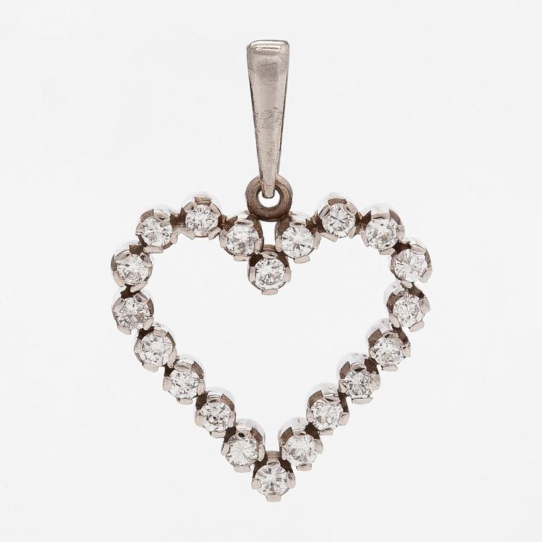 A. Tillander, hänge, hjärta, 18K guld och diamanter.