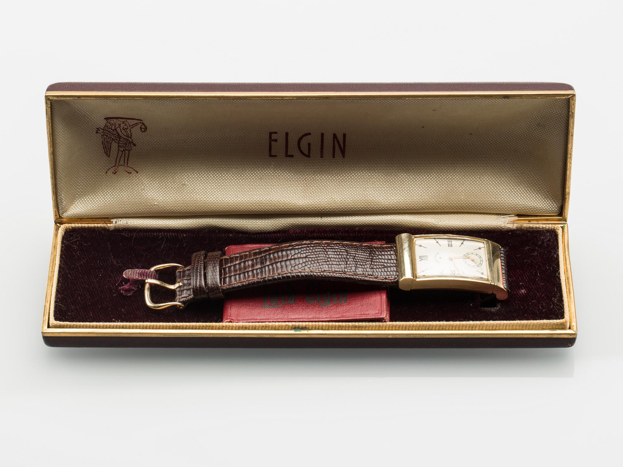ARMBANDSUR, herr. Lord Elgin, 14K guld.