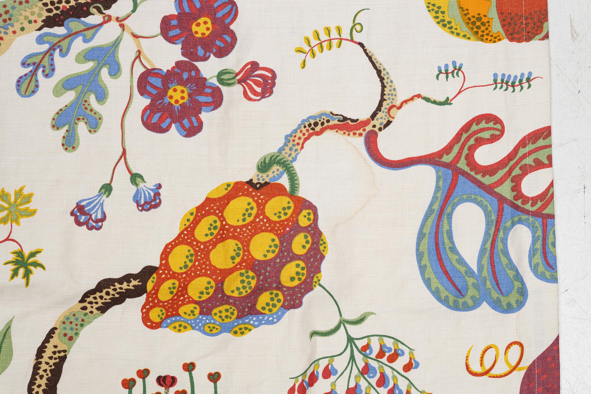 Josef Frank, a pair of 'Vegetable Tree' curtains, Svenskt Tenn.