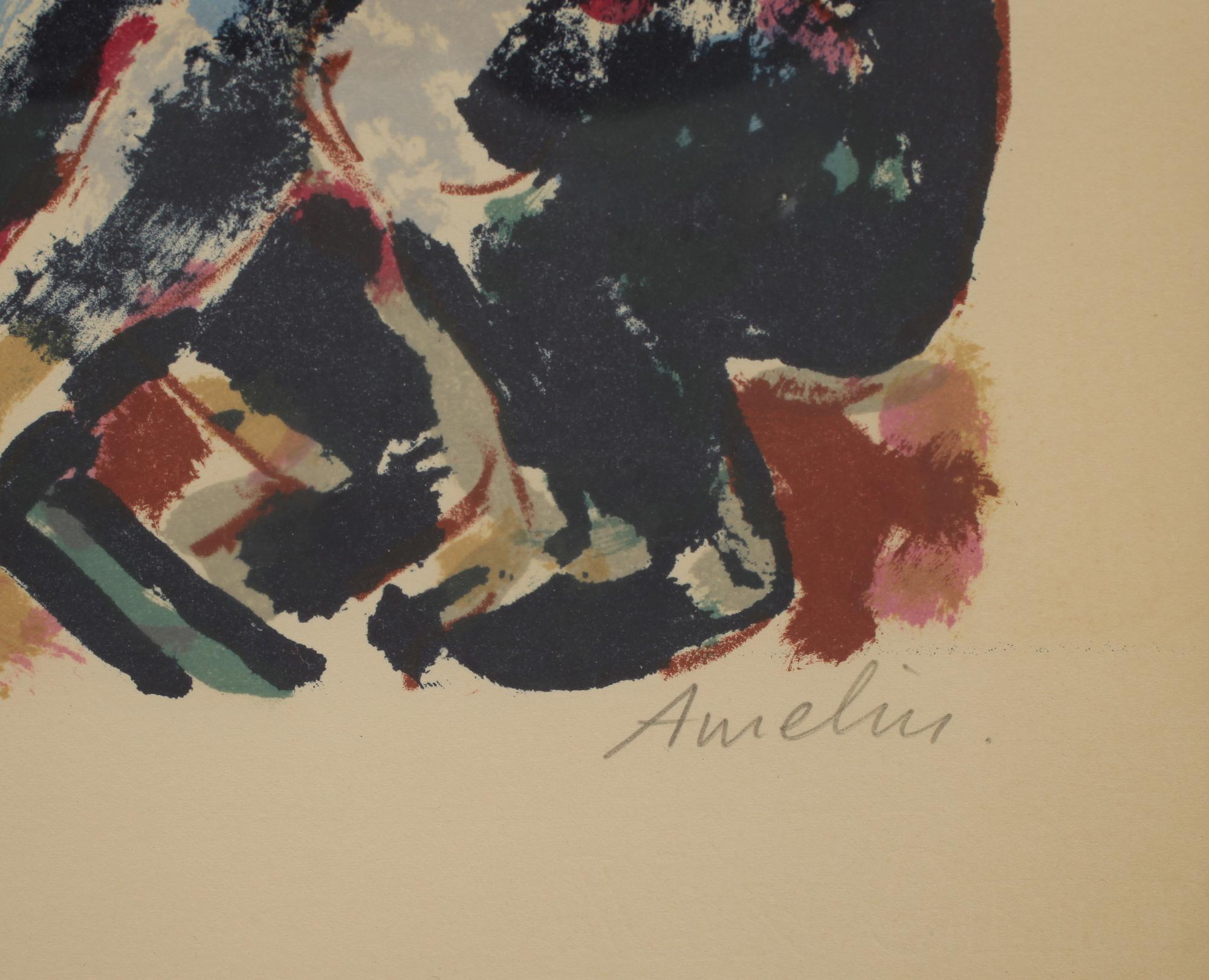 ALBIN AMELIN, 2 st. Färglitografier, sign o numr 233/310.