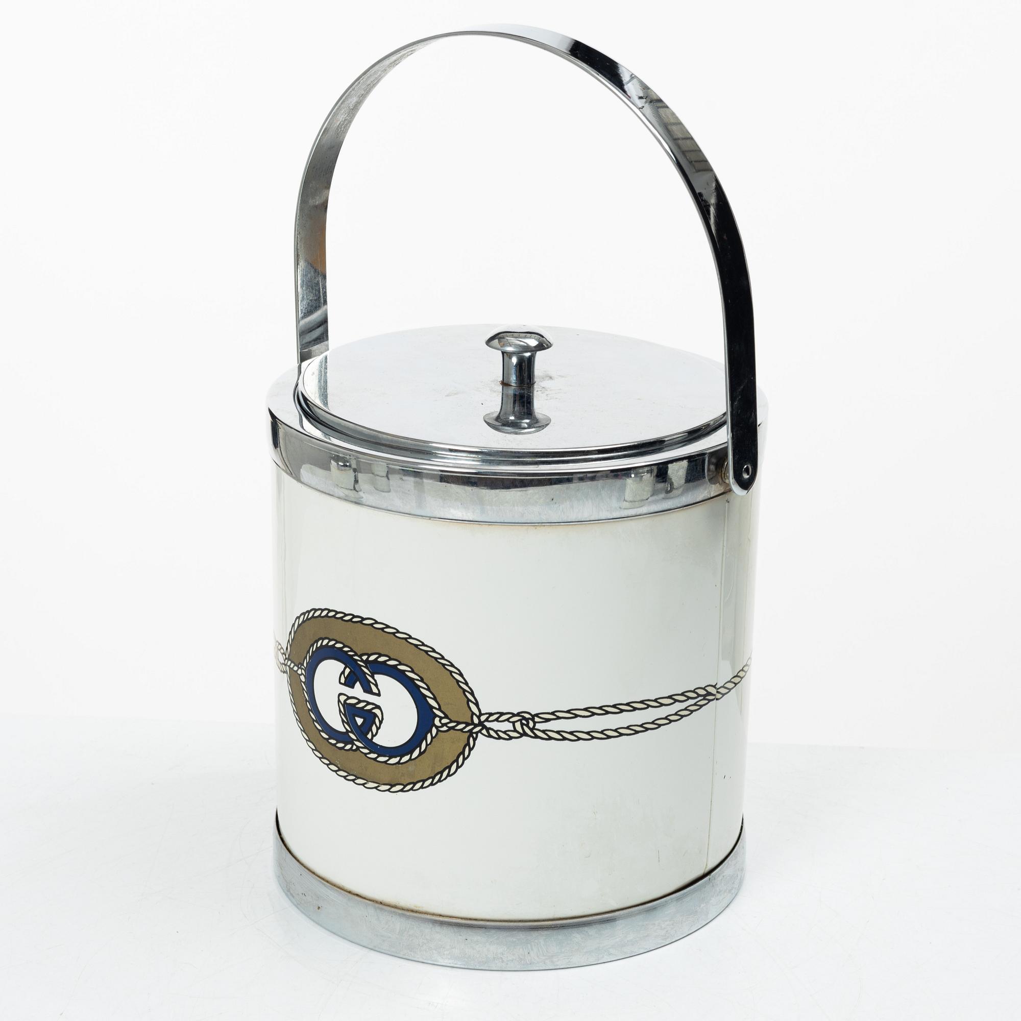 Gucci, Set om ishink samt 6 glas, 1970-tal.