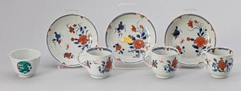 PARTI PORSLIN, 4 delar, Kina, 1700/1800-tal.