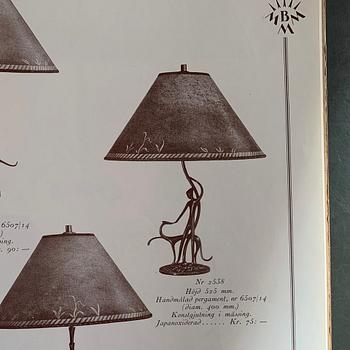 Bröderna Malmströms Metallvarufabrik, a table lamp model "2538", Malmö, 1930s.