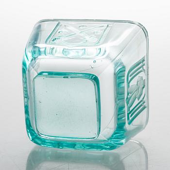 Antti Salmenlinna, malja, "Mottimalja" Riihimäen Lasi Oy 1940-luku.