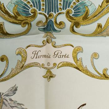 A Hermès silk scarf "Cheval Turk" design Christiane Vauzelles 1969.