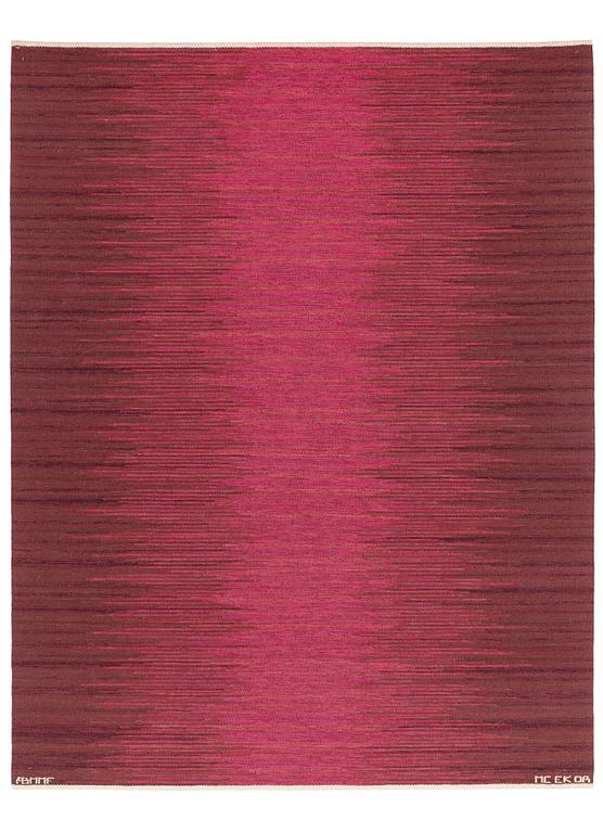 Claesson Koivisto Rune (CKR), a carpet, "Forell, Cerise" flat weave, ca 250 x 200 cm, signed AB MMF MC EK OR.