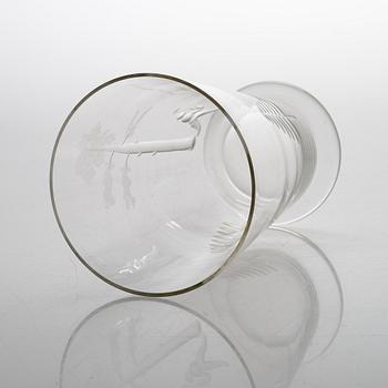 Göran Hongell, A glass vase signed JL Karhula.
