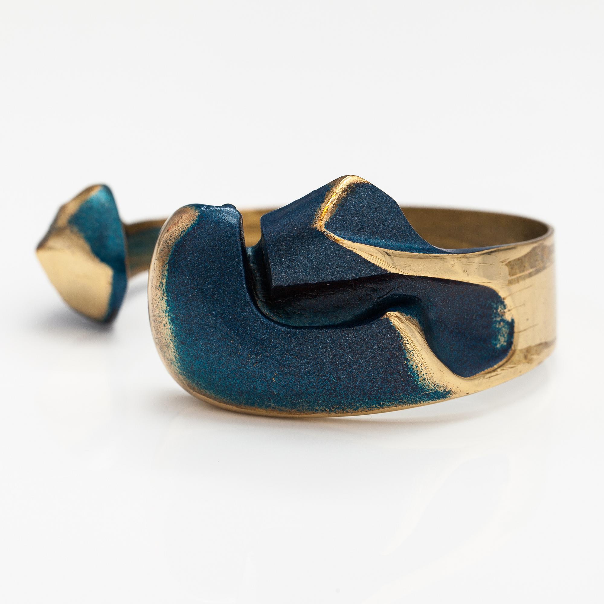 Björn Weckström, A fire bronze bracelet "Krupp". Lapponia.