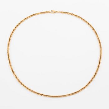 Necklace, 18K gold, chain link, Balestra, Italy.