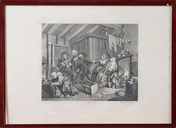 WILLIAM HOGARTH, efter, kopparstick, 6 st.