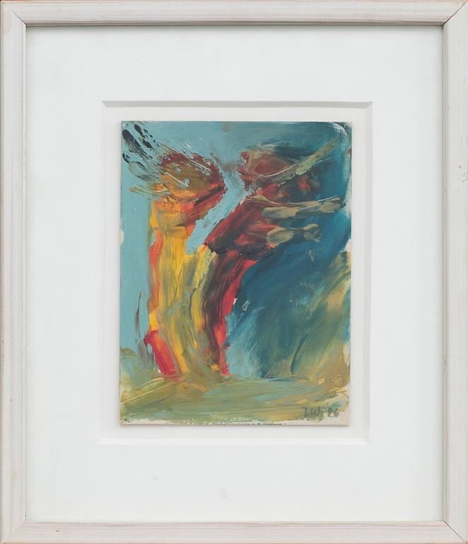 BJÖRN WESSMAN, acrylic on board, signed and dated -86.