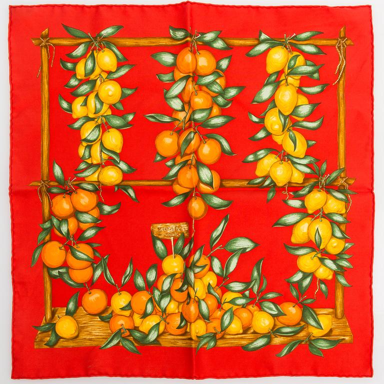 Hermès, small scarf, two pcs.