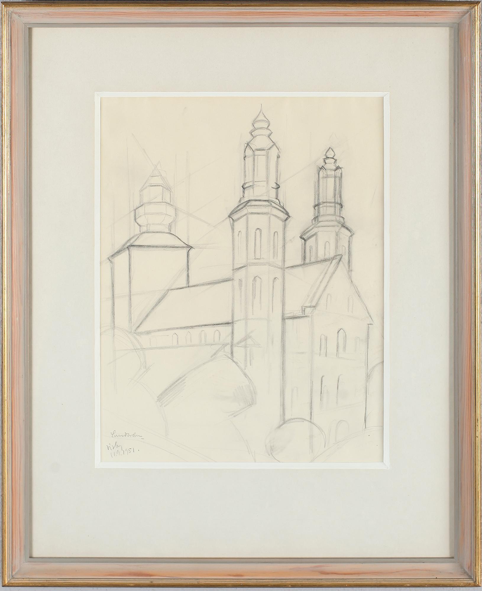 SIXTEN LUNDBOHM, 2 st, olja på duk/pannå samt teckning, signerade.