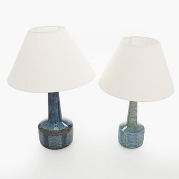 A stoneware table lamps, signed Palshus Danmark.