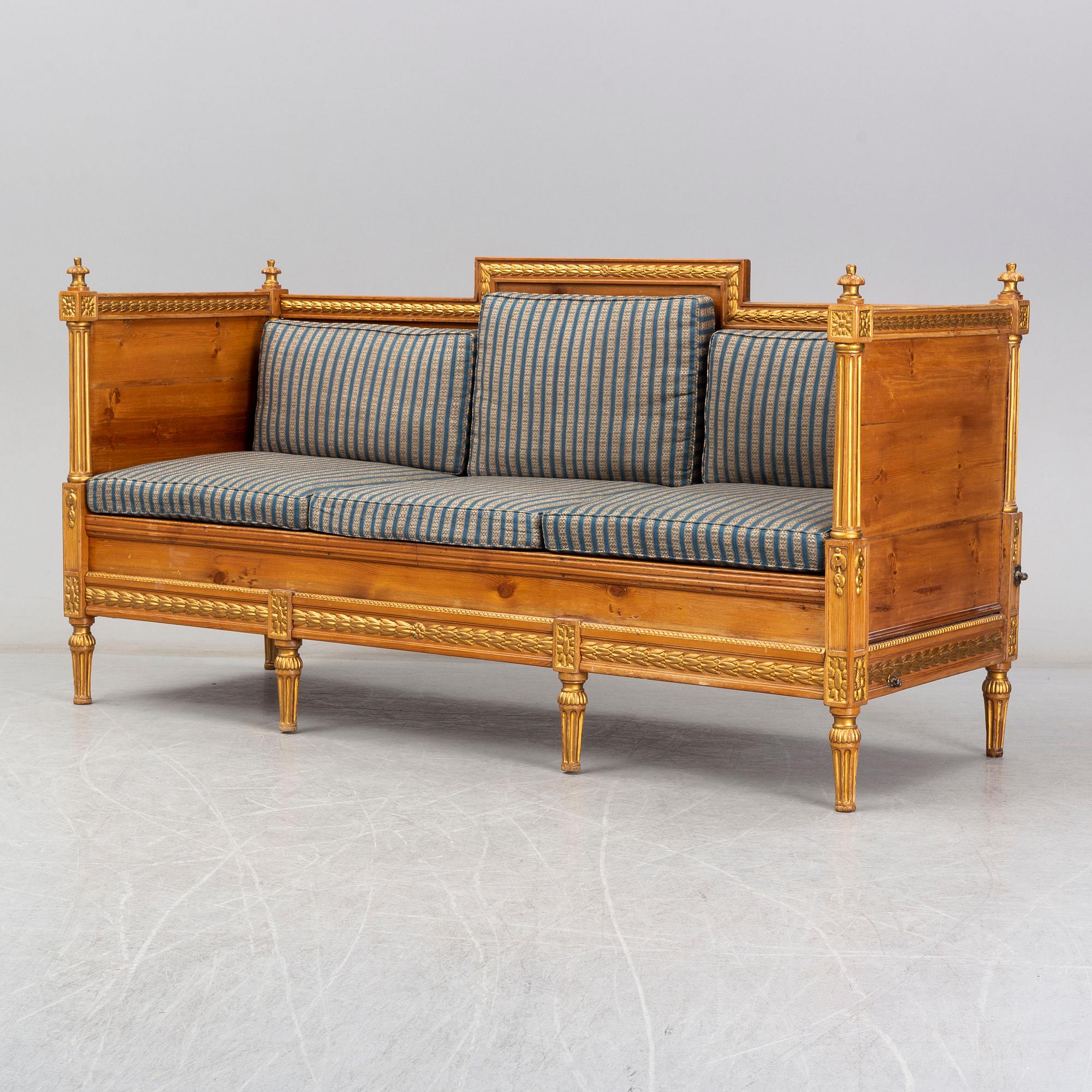 A late 18th century gustavian sofa.