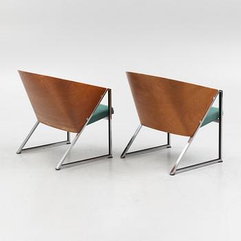Jouko Järvisalo, a pair of "Mondi" armchairs, Inno Oy, Finland, 1980's.