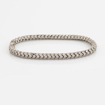 White gold and brilliant cut diamond bracelet.