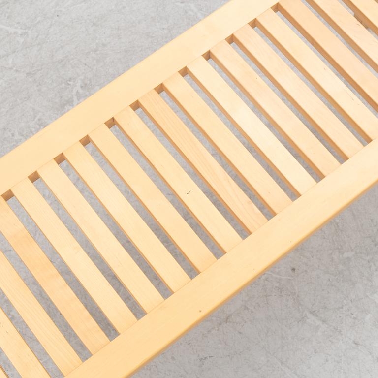 Alvar Aalto, a model 153B bench, Artek, 2006.