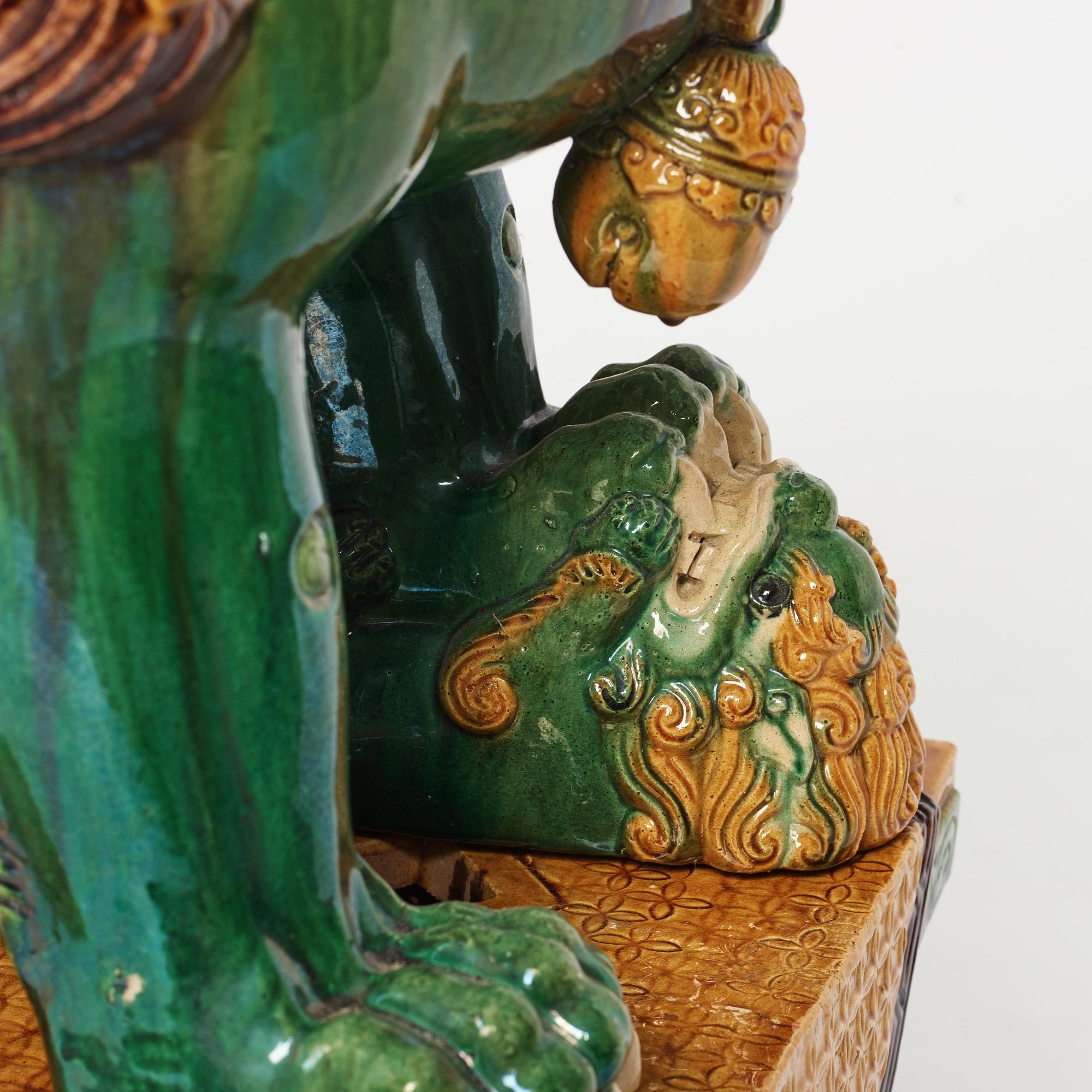 A pair of large buddhist lions, early 20th Century.