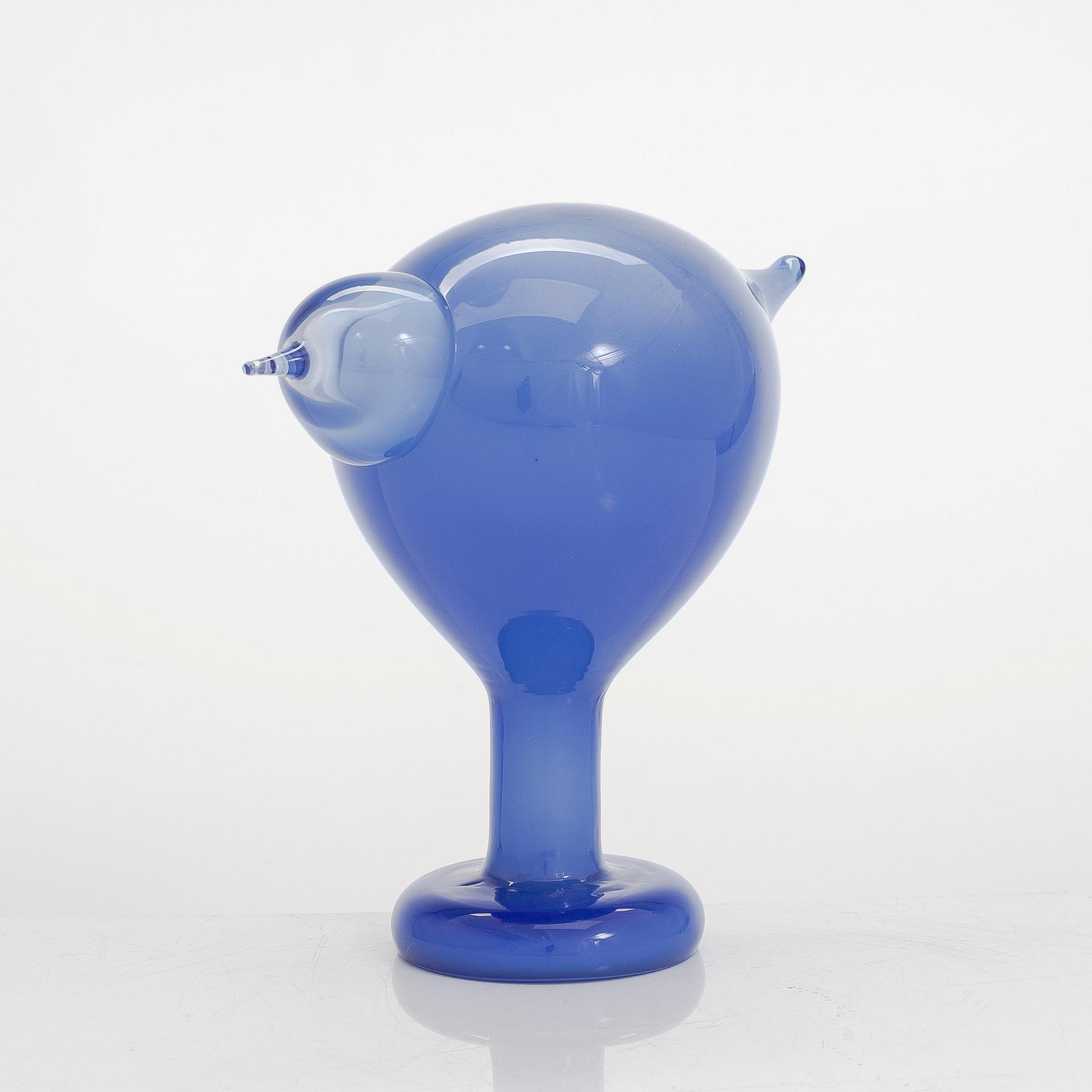 Oiva Toikka, lasilintu, "Suvisirri", signeerattu O. Toikka Nuutajärvi.