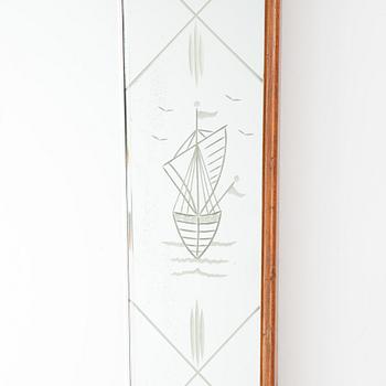 Mirror, Glass & Wood, Hovmantorp, 1960s.