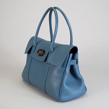 A Mulberry "Bayswater" handbag in special edition colour Steel blue.