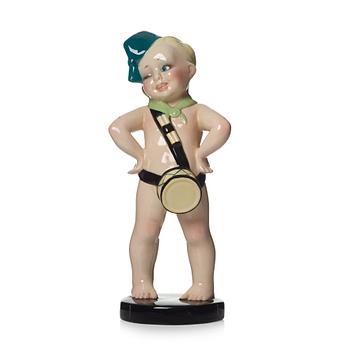 75. Sandro Vachetti, a 'Balilla' ceramic figure, Essevi, Italy 1930's.