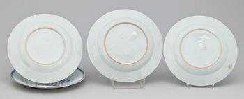 TALLRIKAR, 13 st, porslin, Kina, 1700/1800-tal.