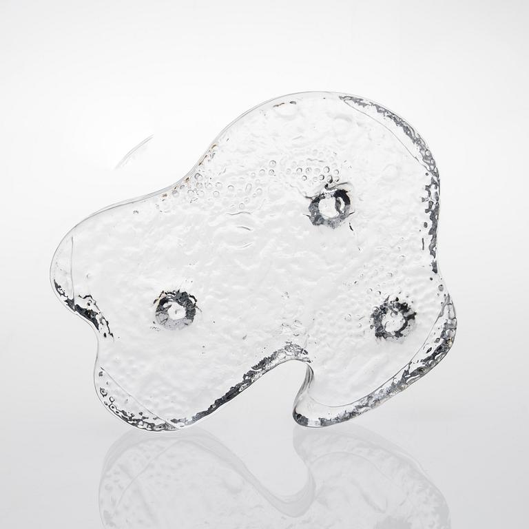 NANNY STILL, GLASSKULPTUR. Jääkausi. Sign. Nanny Still, Riihimäen Lasi Oy.