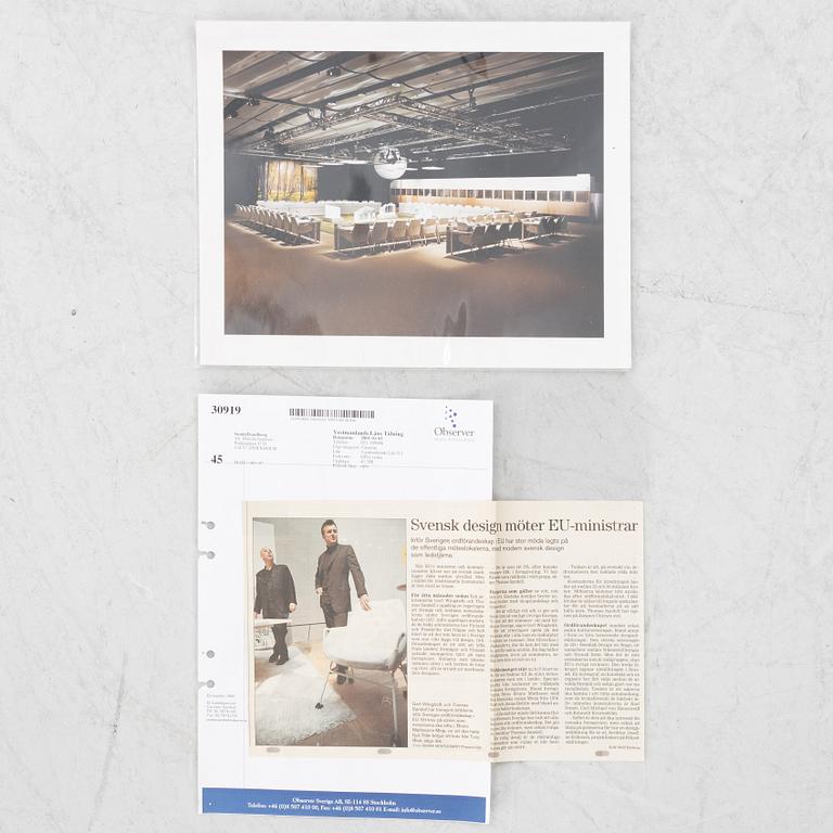 Bruno Mathsson, armchair/office chair, "Mirja", custom-made in 2001.