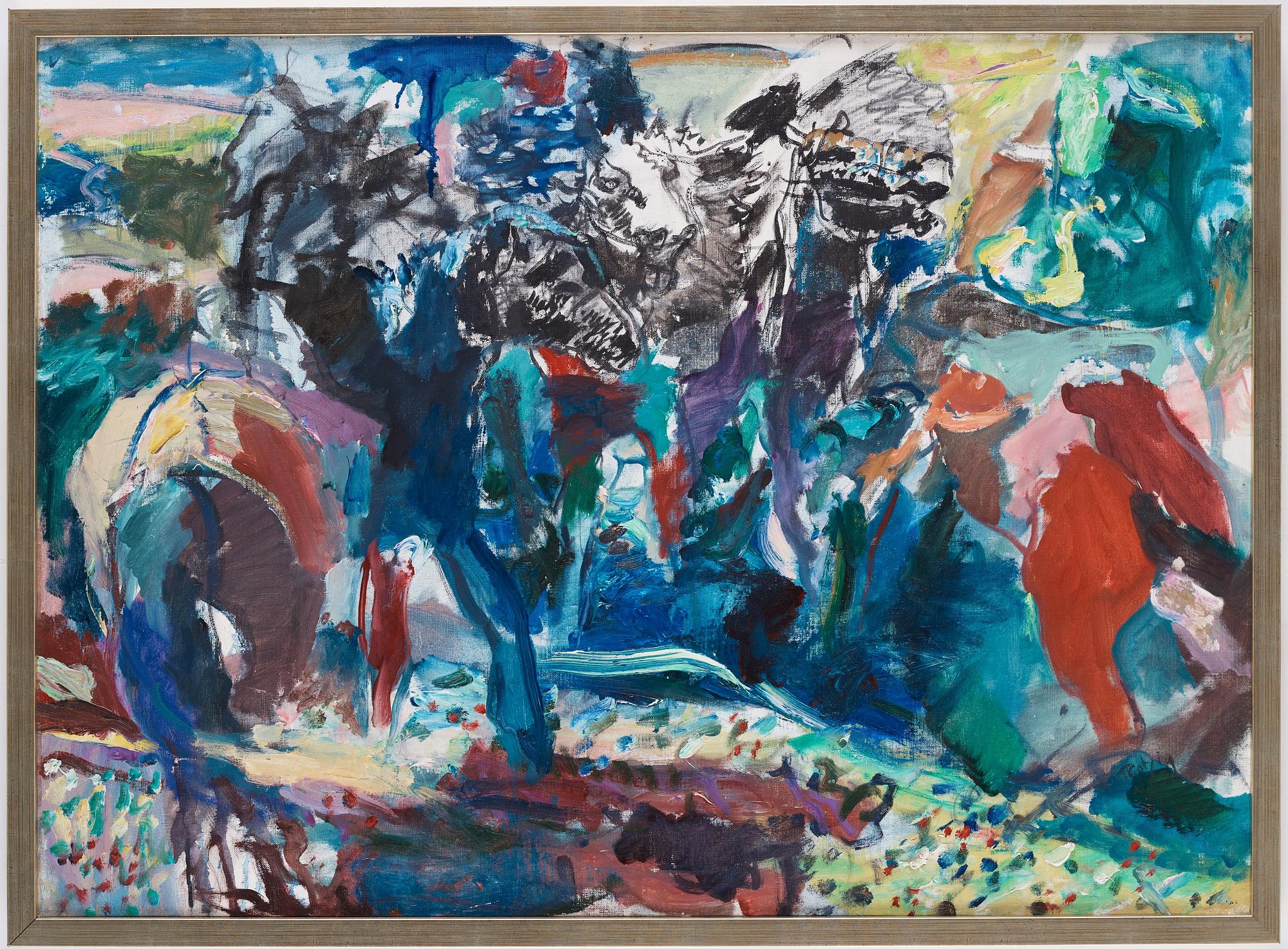 Ulf Trotzig, Horses in landscape.