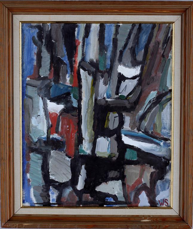 WIKING SVENSSON, olja på duk, monogramsign.