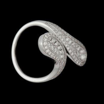 A brilliant-cut diamond ring. Total carat weight circa 1.59 cts.
