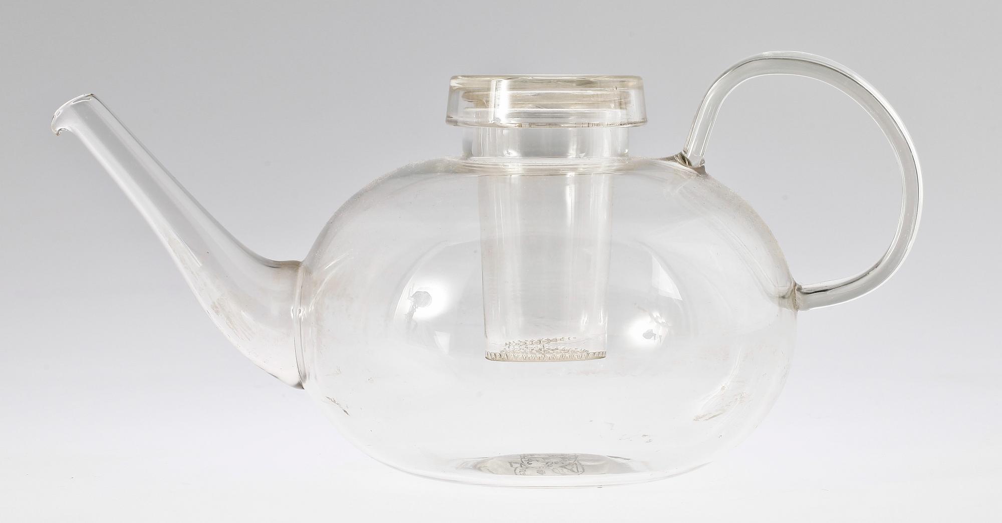 TESERVISDELAR, 9 st, glas, Wilhelm Wagenfelt för Jenaer Glaswerke, Jena, Tyskland, 1900-talets andra kvartal.
