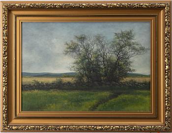 Severin Nilson, Summer landscape with stone wall.