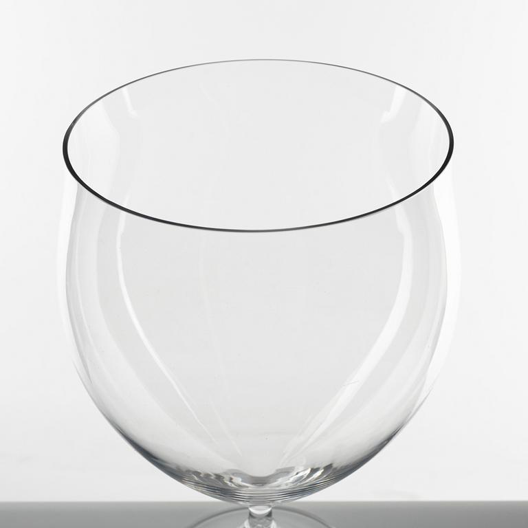 Ingeborg Lundin, bowl on foot, glass, Expo, Orrefors; Sweden.