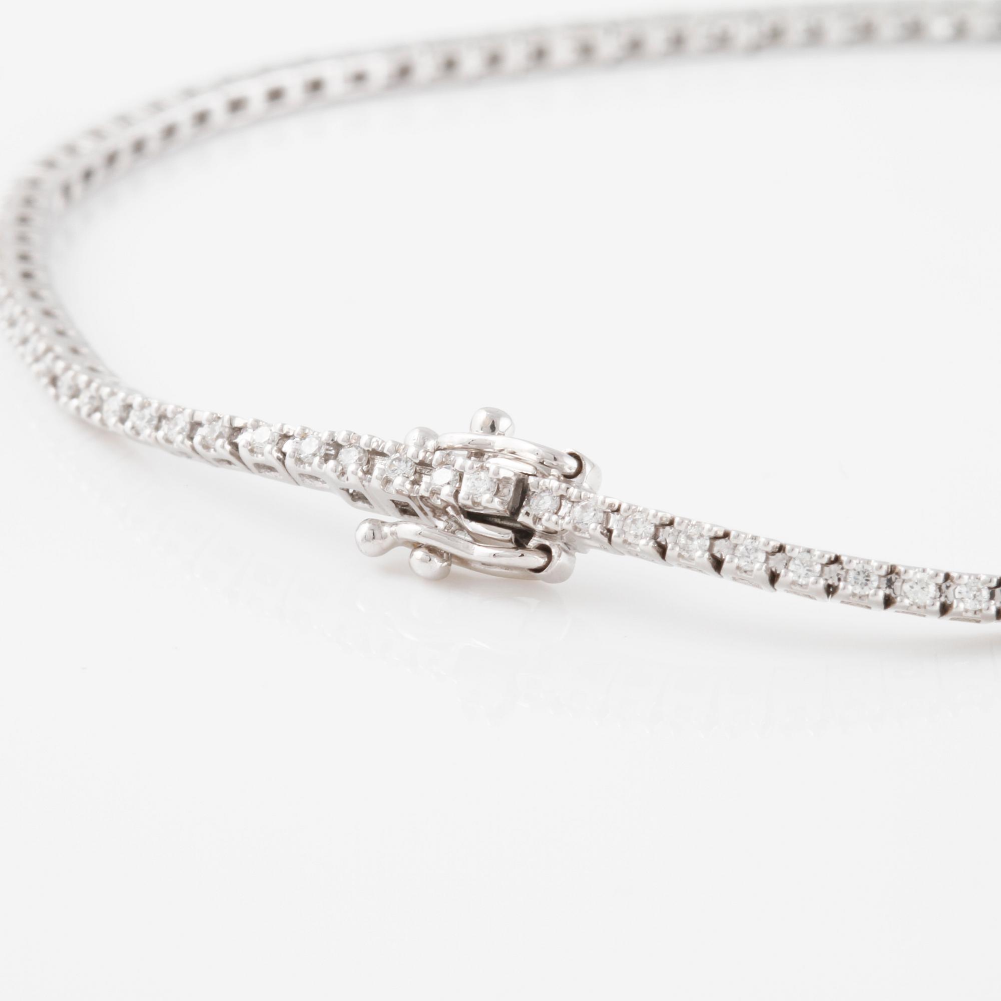 ARMBAND, sk tennisarmband, med briljantslipade diamanter ca 0.40 ct.