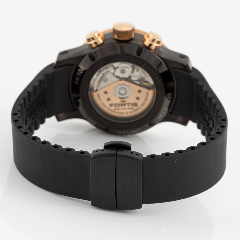 Fortis, B-42 Stratoliner, "Limited 100th Anniversary Edition", chronograph, wristwatch, 43.5 mm.