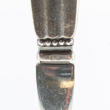 Johan Rohde, salad servers, a pair, sterling silver, "Konge/Acorn", Georg Jensen, Denmark, after 1945.