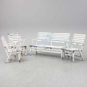 CARL MALMSTEN, a 5-piece set of "Bergshamra" garden furniture.